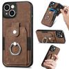 Ring Holder Leather Cards Solt Wallet Case for iPhone 14 16 Pro Max 13 11 12 Mini 15 Plus XS XR Se 2025 Magnetic Stand Bag Cover