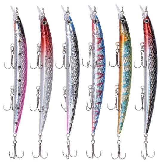 

6 шт. 13,5 см/13,5 г приманки для пресноводной и соленой рыбалки, пластиковые жесткие приманки, свимбейт с крючками, набор аксессуаров для рыбалки