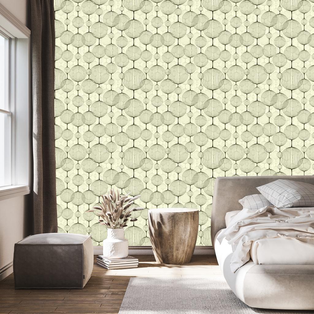 Retro wallpaper abstract black pattern for living room and bedroom 50x1000