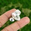 Natural Larimar Gemstone Promise Flower Ring Size 8 925 Silver For Women