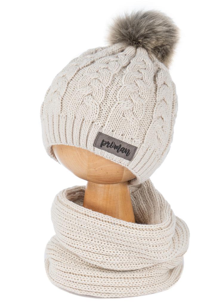 Fleece-lined winter hat and scarf for children