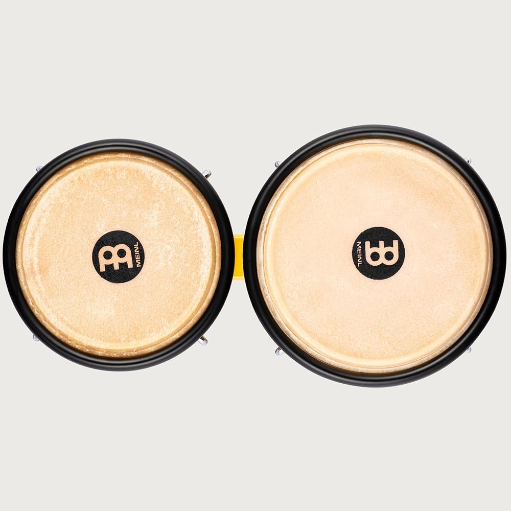 MEINL Percussion Bongos, Journey Series, Buffalo Head, Illuminating Yellow, HB50IY (Official Japanese Product)