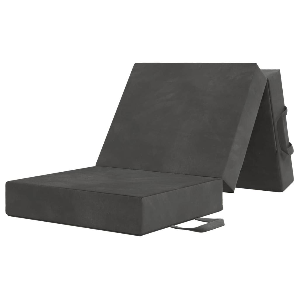 Folding Sofa Bed 75 x 63 x 45 cm Dark Grey