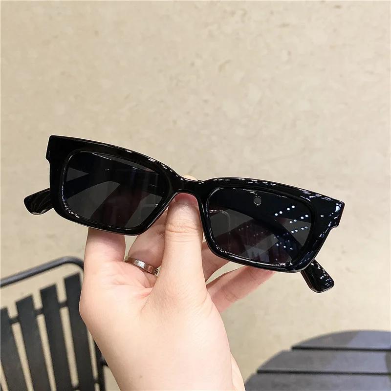 New Fashion Vintage Sunglasses Women Brand Designer Retro Rectangle Sun Glasses Female Ins Popular Square Eyewear Lentes De Sol