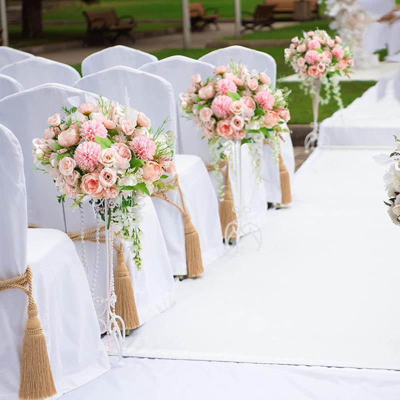 Pink Peony Artificial Flowers Rose Hydrangea for Decoration Silk Flower Table Centerpieces for Wedding Home Party Outdoor Decor