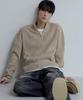 NODU Quarter Half Zip Ribbed Knit [Beige]