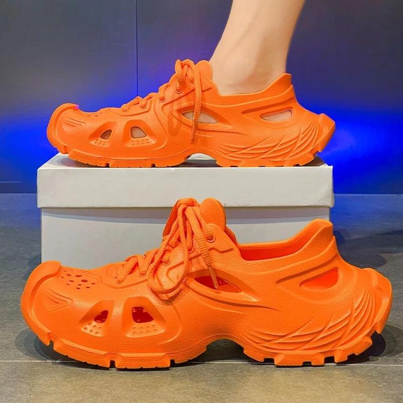 Fashion Slippers Male Shoe Open Hole Shoes Indoor Rubber Clearance Sale Wholesale 2025 Styles Eva Luxury Summer Non-slip H Men's Sandal