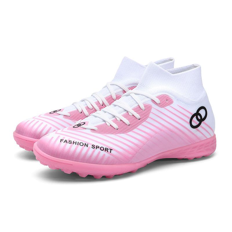 High-top football shoes with broken nails, artificial turf nails, leather feet, boys, girls and teenagers, training shoes
