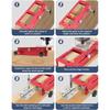Door Hinge Jig and Door Lock Installation Kit,for Hinge Mortising From 2.5" To 5" and Types of Square, 1/4", 5/8" Radius