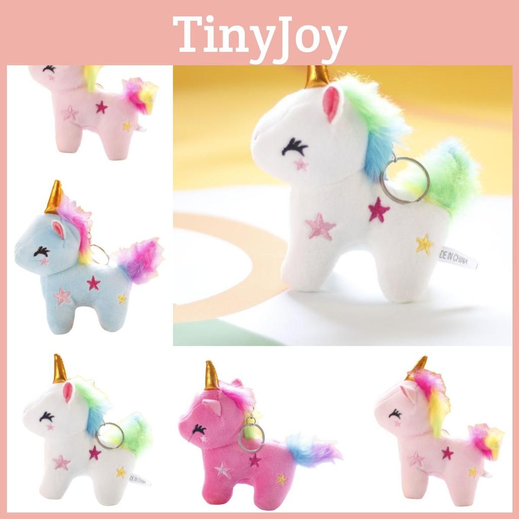 Adorable Rainbow Unicorn Plush Keychain Wholesale Pony Doll Pendant For Girls' Backpacks