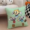 Retro Cartoon American Game CCuphead Cushion Cover Throw Pillow Cover Hidden Button Durable Polyester Chair Cushion
