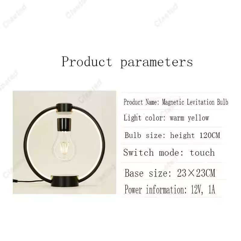 מנורת נורה מרחפת מגנטית נורה LED צפה יצירתית קישוט לבית קישוט לשולחן במשרד מתנת יום הולדת מתנת חג המולד