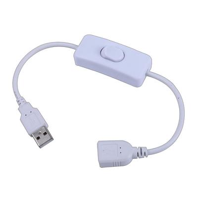 USB DC Schalterkabel für Lichtleisten, Weiß/Schwarz, 5.5*2.1