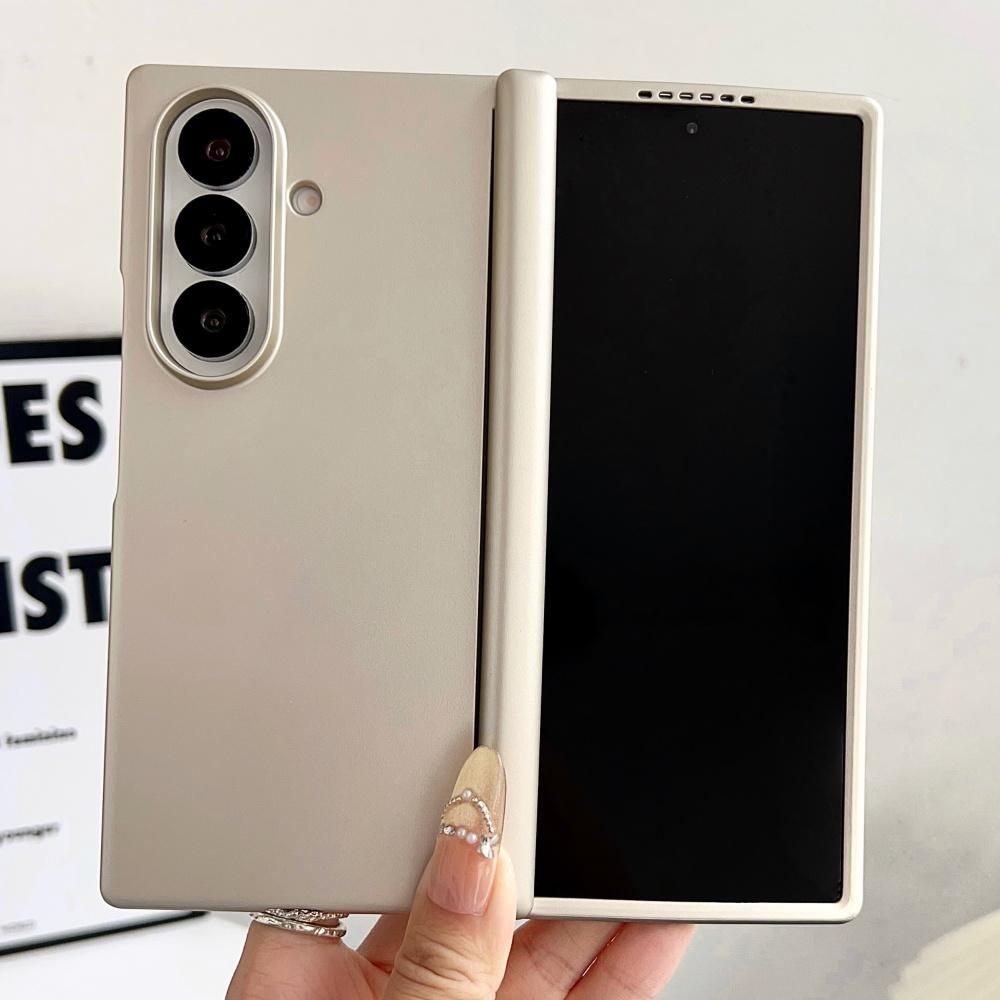 Husă de telefon cu balama, textură metalică mată de lux, pentru Samsung Galaxy Z Fold 7 6 5 4 5G, cu bumper magnetic din PC dur Magsafe