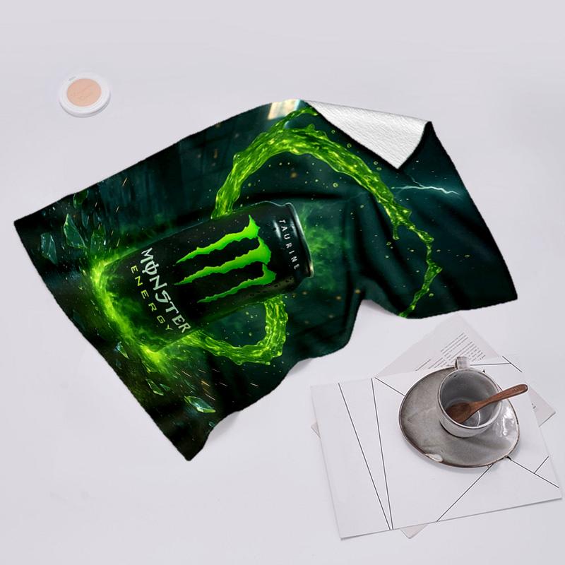 Beweis Strandtuch mit Monster Energy LOGO Muster - weich, saugfähig, schnelltrocknend, maschinenwaschbar - perfekt zum Schwimmen, Camping, Baden