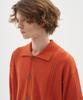 Blond9 Soft Cable Collar Short Sleeve Cardigan_Orange