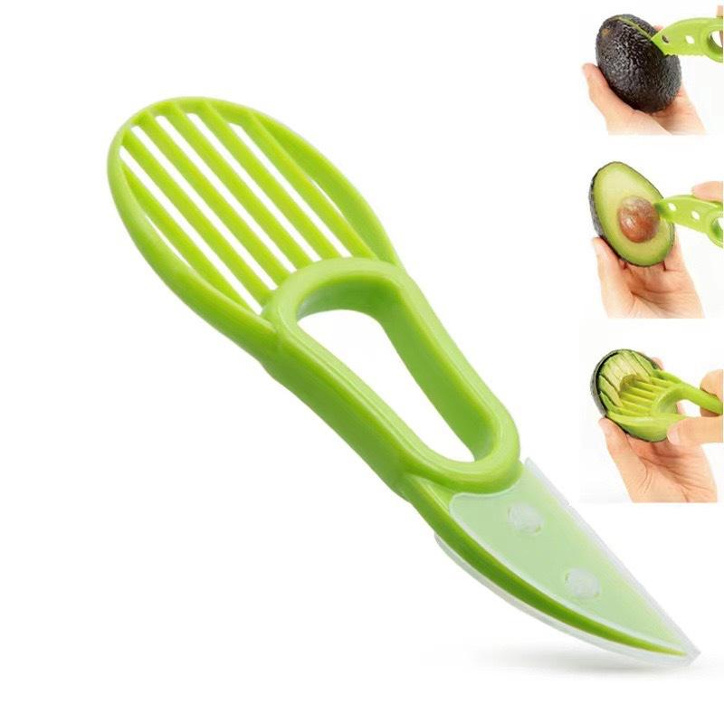2-in-1 Multi-Functional Avocado Slicer and Knife - Household Fruit Cutter зелёный