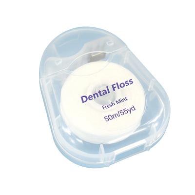 Palillos de hilo dental portátiles de 50 m, herramienta de limpieza de dientes con estuche, suministros prácticos de higiene para la salud, cuidado bucal