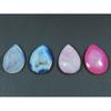 18X25 MM Natural Window Druzy Agate Pear Cabochon Loose Gemstone 04 Pcs Lot C-3720