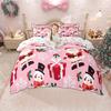 Homewish Cute Santa Claus Duvet Cover Set For Kids Merry Xmas Christmas Bedding Set Winter Snowflakes Comforter Cover Set