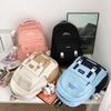 New high-value backpack, light and cute, large-capacity contrasting color and simple student backpack for junior high school and high school students