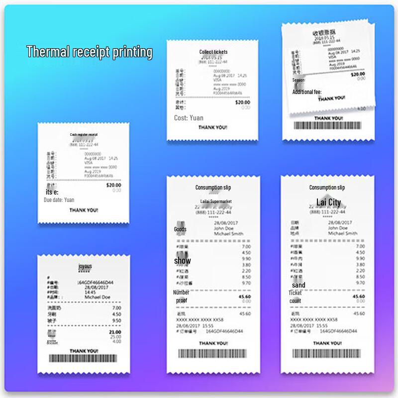 Deli DL-5801PW 58mm Bluetooth Thermal Receipt Printer CN Plug (adapter Included)