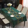 Ethnic Style Rectangular Tablecloth, Waterproof Oil-Proof Stain-Resistant, No-Wipe Washable Kitchen Table Cover Home Decor