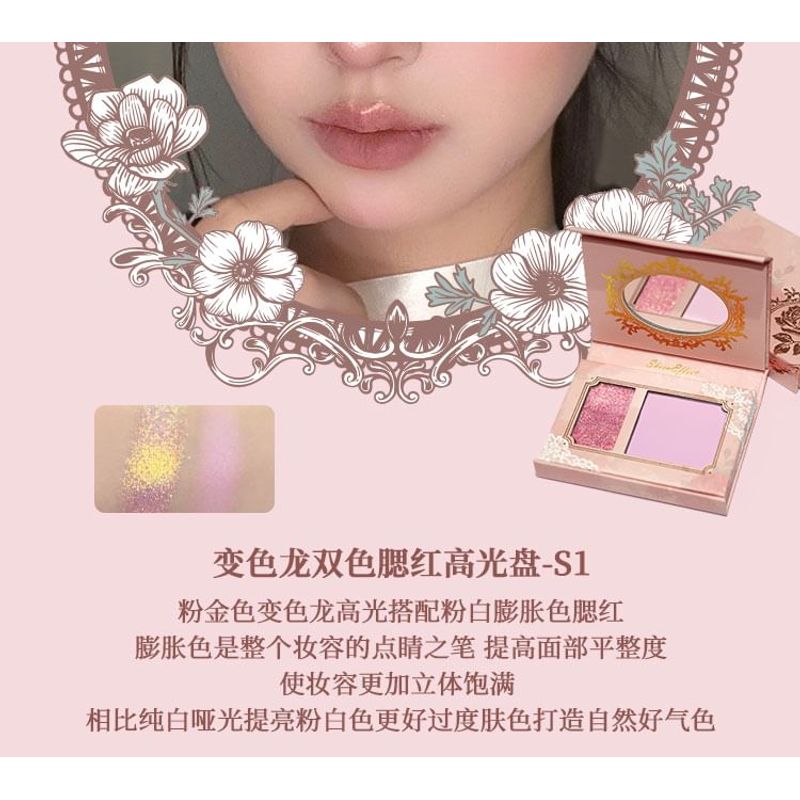 SheenEffect - Chameleon Highlighter & Cheek Blusher Palette - 4 Colors