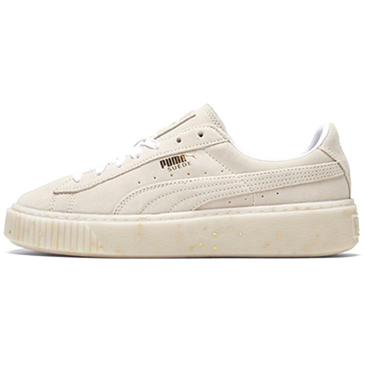 (WMNS) PUMA Suede Platform Buff/Gold Board Shoes Women s 365621-02 EU 39