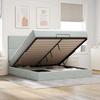 VidaXL Ottoman Bed Frame with Light Grey Mattress 200x200 Cm Velvet 3314270