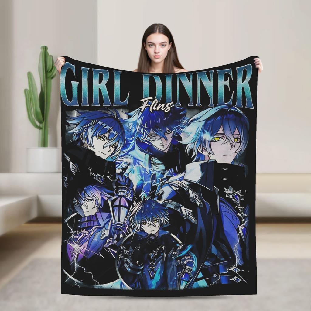 Genshin Impact Collei Wish Gacha Velvet Throw Fashion Blankets Splash Art for Bedding Knitted Fashion Blanket Travel Super Soft Multi-functi