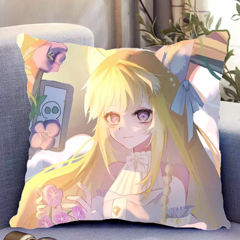 

Кот Апрель Периферийная Двусторонняя Подушка Ци Мяу Цзюнь История Фото с Подушкой Ядро Подушка Подушка Подарок flannel 45x45cm double-sided [without pillow core]