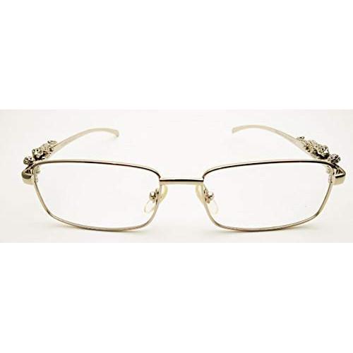 

RSINC New Year/Valentine Day. Fashion Eyeglasses SILVER Frame Full Rim Leopard/Panthera Design Eyeglass-54-17-132 E1-1N7W-8RK9