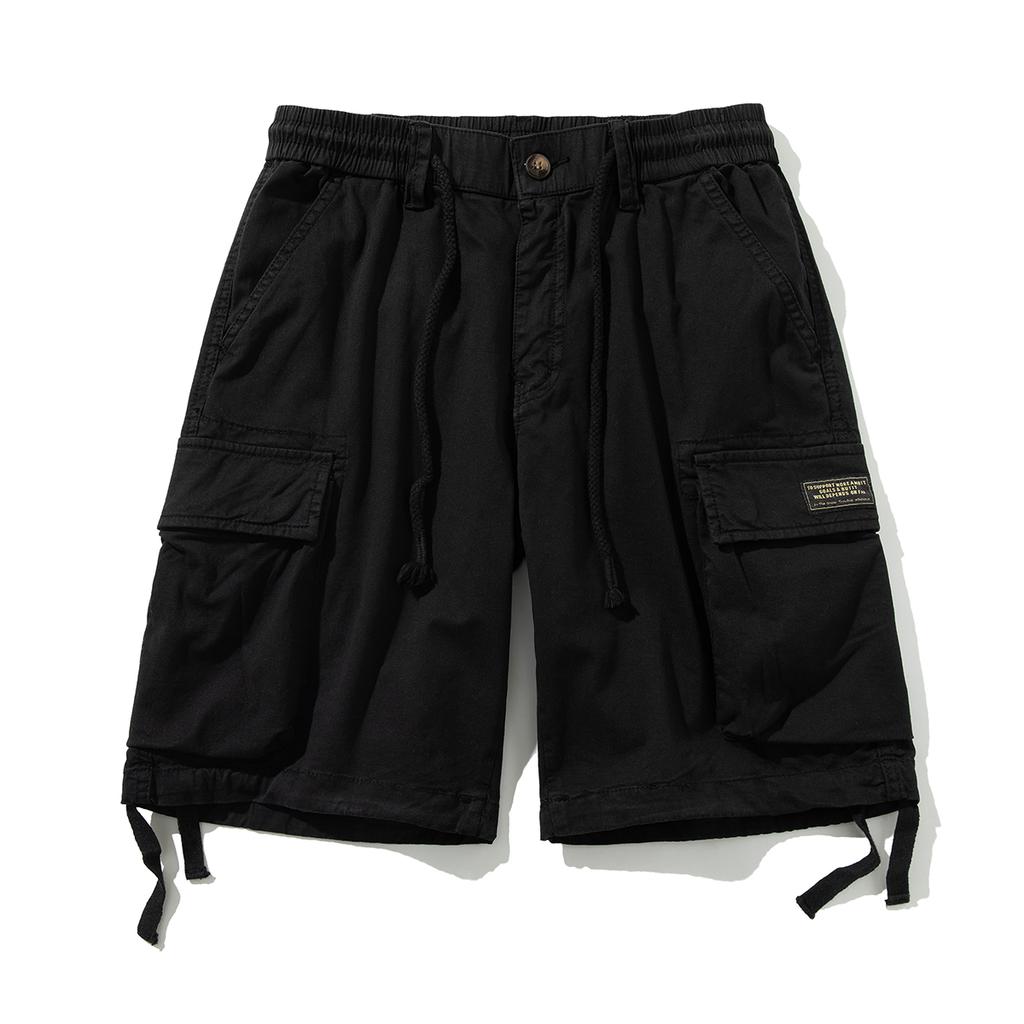 Pantaloncini da Lavoro Uomo Estivi Casual Pantaloni a Cinque Quarti Cotone Puro Larghi Multitasche Pantaloni Versatili
