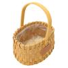 Rattan Flower Basket Safe Durable Wide Smoothing Handle Portable Handwoven Easter Basket for Party Wedding Family