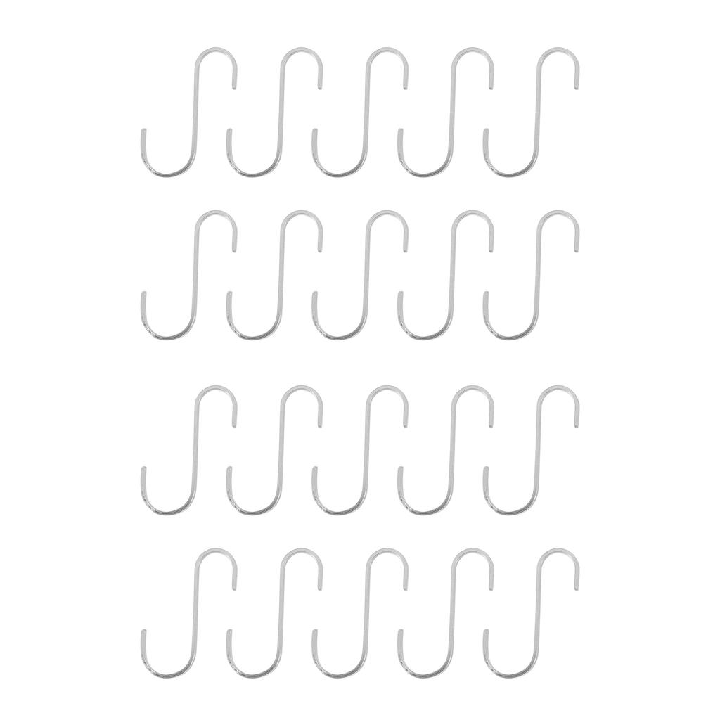ABWR-Set Of 20 S Stainless Steel Suspension Hooks For Kitchen Cookware Or Butcher Meat