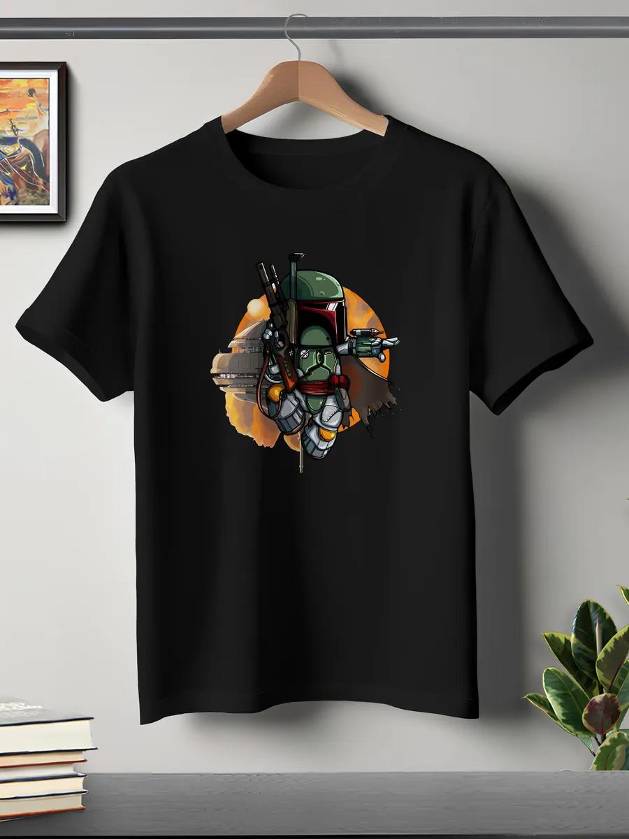 Designer Poseidon print T-shirt S