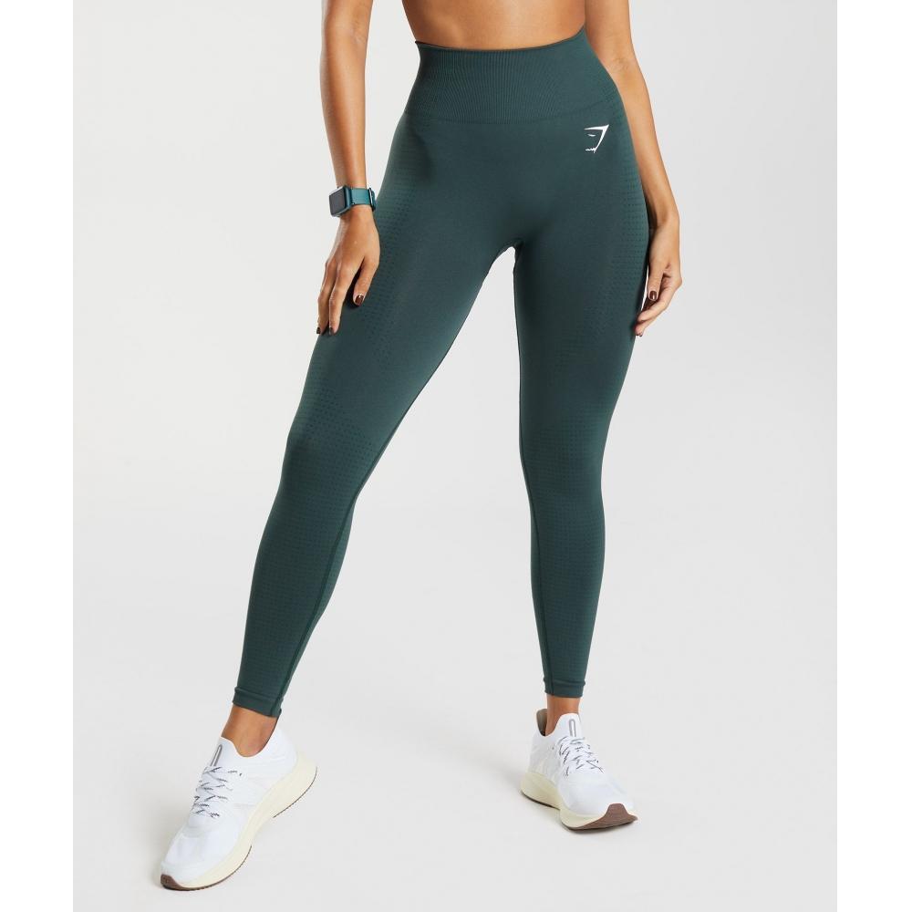 

GYMSHARK Vital Seamless 2.0 Leggings Woodland Green Marl B1A2B EBTF