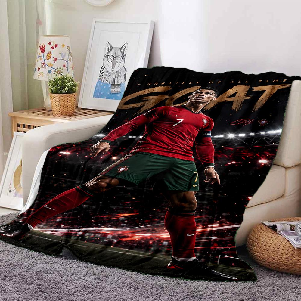 1pc Blanket - Cristiano Ronaldo Print Design,Lightweight Blanket for Sofa,Bed- Soft &Warm,Gift for All Seasons