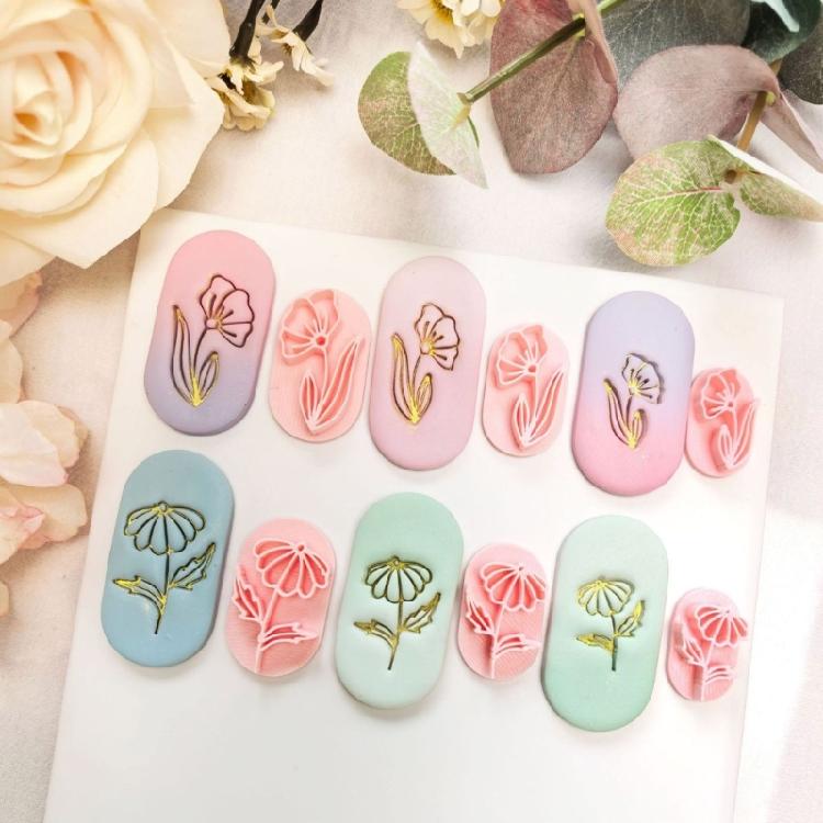 Soft Clay Leaf Mold Set with Nonstick Plastic Texture Handmade Earrings Molds for Effortless Jewelry Making and Crafts
