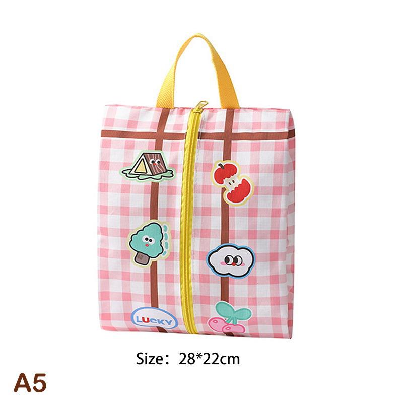 Cute Zippered Travel Storage Bag Large Capacity Waterproof For Clothes, Underwear, Suitcases Clothing Classification Storage Bag