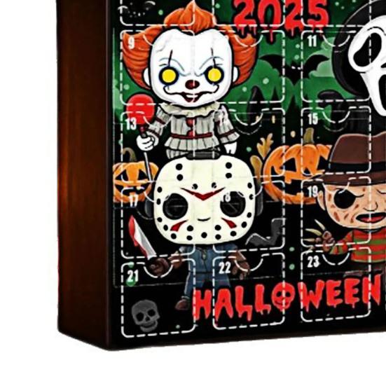 Halloween Countdown Calendar Countdown Box Scary Doll Collectible Horror Figures Spooky Character Advent Hanging Decor for Kids