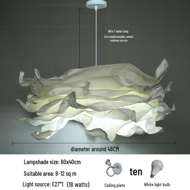 B&B Clothing Creative Cloud Lampshade - Nordic Pendant Light for Living Room, Restaurant, Bedroom, Study