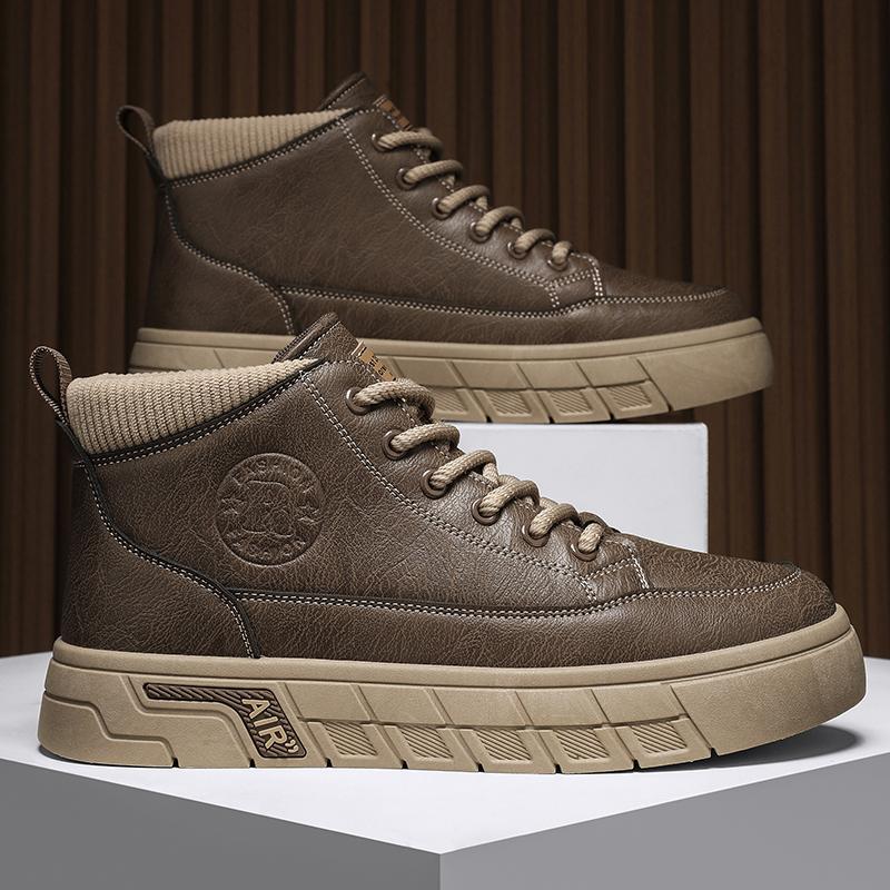 Ny mote Høst Og Vinter Høytopp for menn Martin Boots Studenter Mann Gutter Trending Soft Sole Arbeidssko Arbeidsbeskyttelse Martin Sneakers