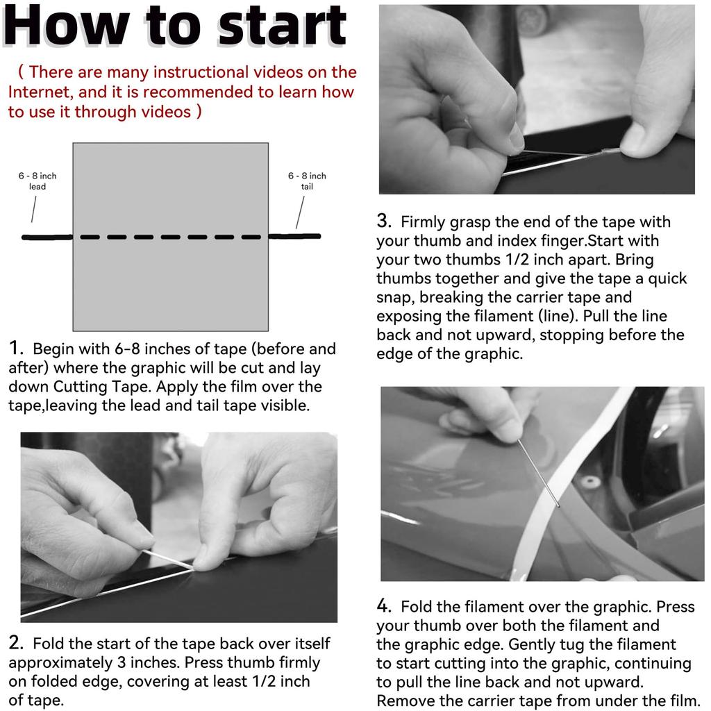 BLARYETI Tape Design Line for Car Wrap Cutting 5 Meters