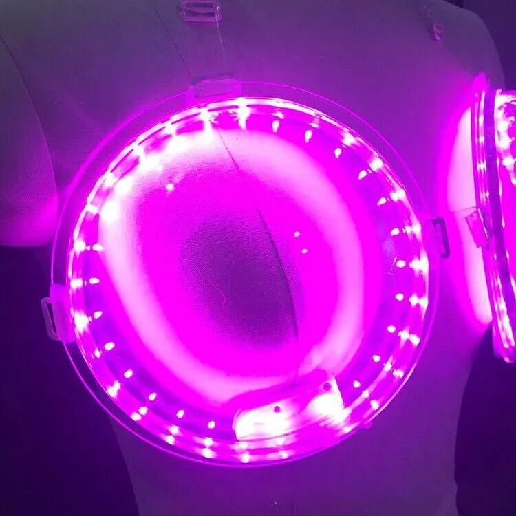 LED Sexy Rave Outfits Light up Bra Light Emitting Bra Nightclub bar Performance Cocktail Atmosphere Brassiere