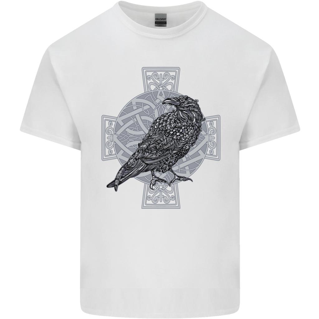 Odin Celtic Raven Viking Tattoo Cross Runic Unisexs Light Cotton Tshirt