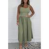 2026 Summer Women's High-End Waist-Cinched Casual Dress - Hot Selling Solid Color Skirt