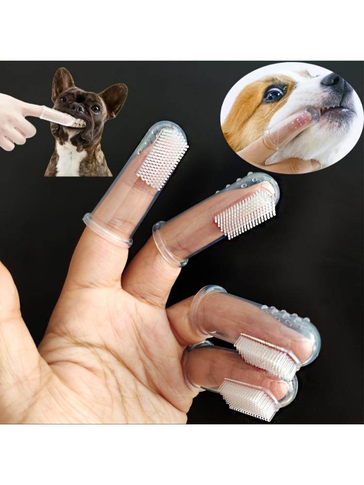 5 Units Pet Ultra-Soft Toothbrush - Dog Cat Finger Toothbrush, Remove Tartar, Plaque, Pet Oral Teeth Cleaning Pet Supplies