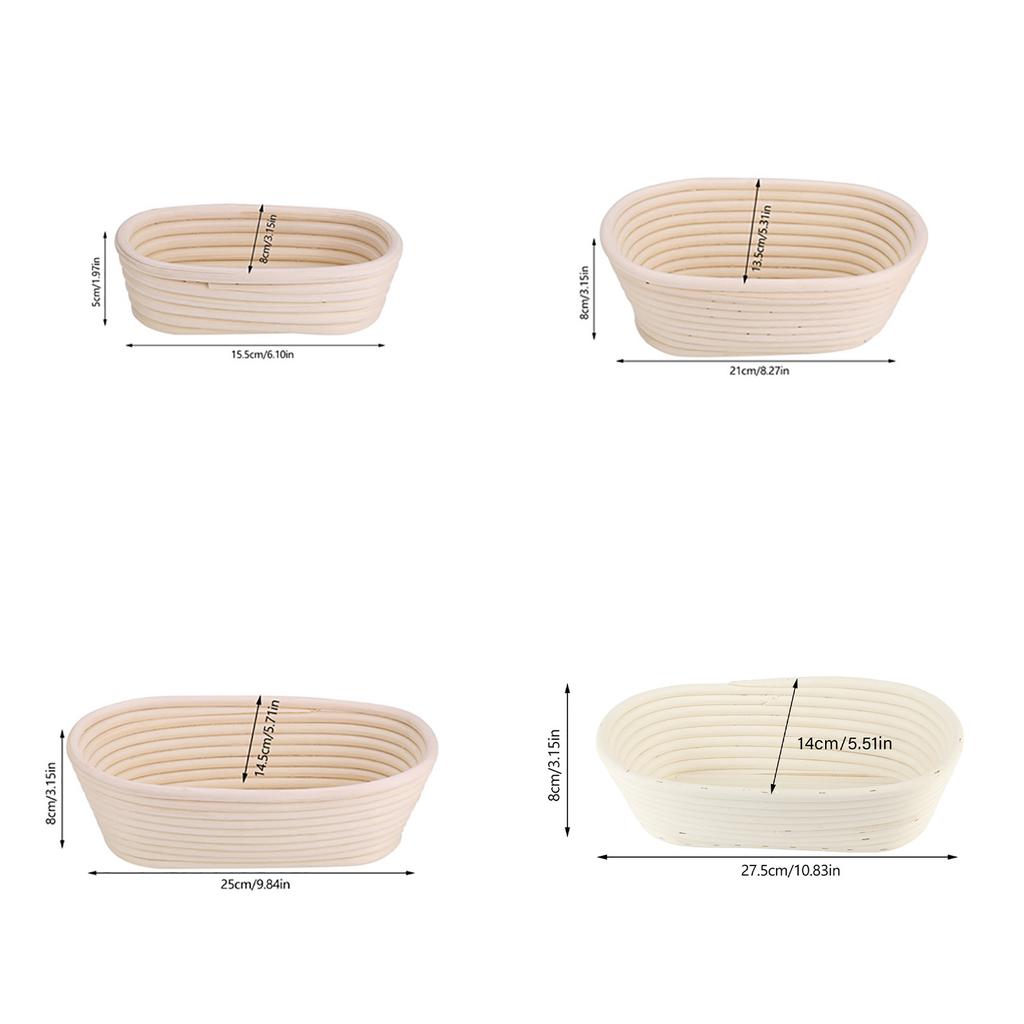 Bread Proofing Basket Dough Proofing Basket Handmade Unbleached Natural Cane Banneton Proofing Basket Dough Bread Baking Kit